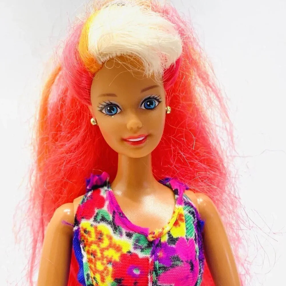 MATTEL BARBIE Doll Pink Orange Articulated Elbows Knees Bodysuit Outfit 12"Tall - Picture 2 of 11